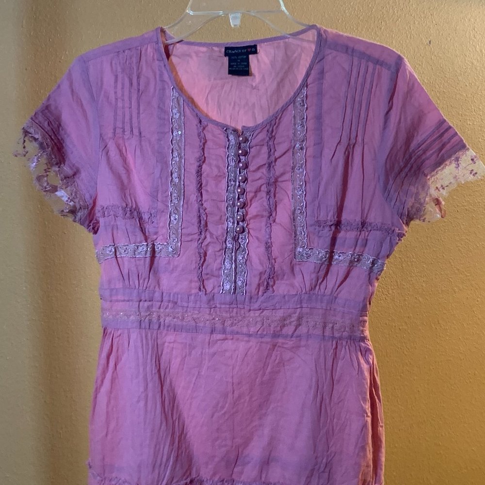 Crown of 5 Purple Top